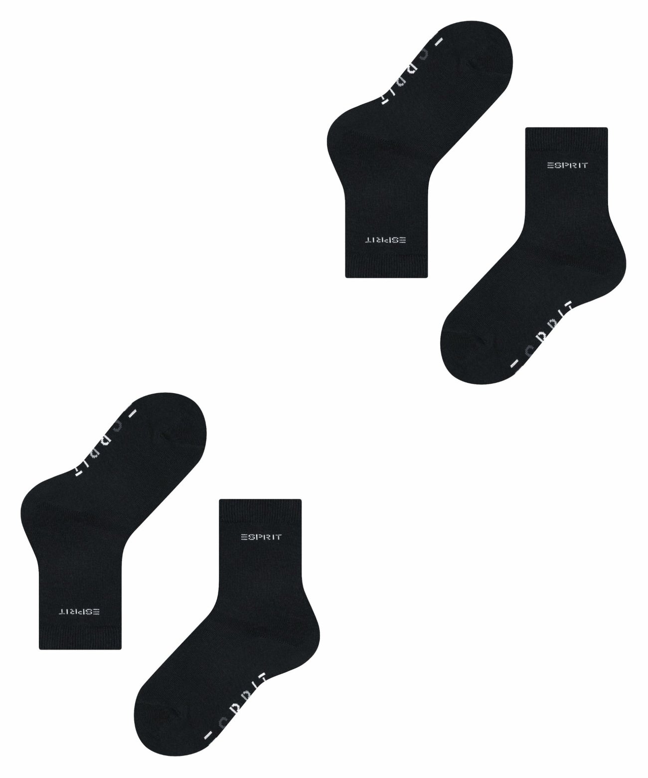 Esprit Foot Logo Kinderen 2-PACK 19041 3000 black Foto 16290