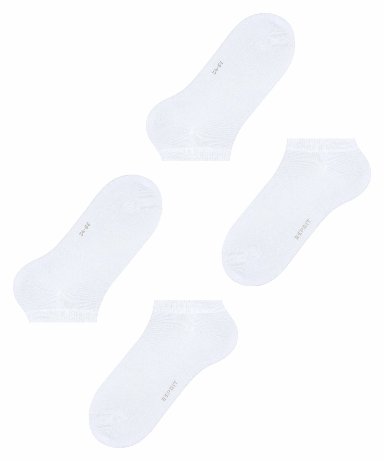 Esprit Sneakersokje Basic Uni Heren 2-PACK 17855  2000 white Foto 16073