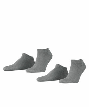 Esprit Sneakersokje Basic Uni Heren 2-PACK 17855  3390 light greymel. Foto 16083