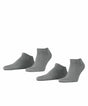 Esprit Sneakersokje Basic Uni Heren 2-PACK 17855  3390 light greymel. Foto 16083