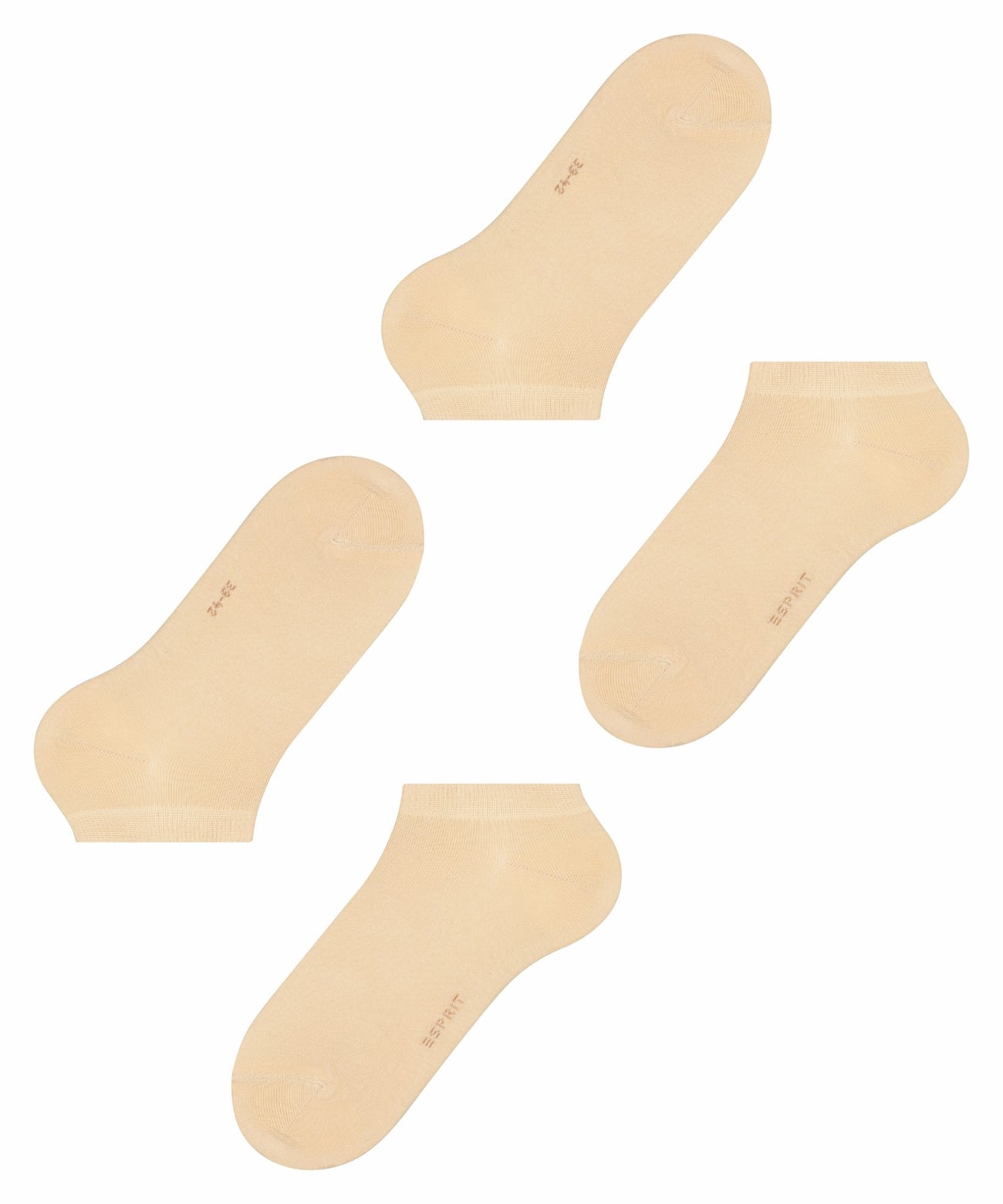 Esprit Sneakersokje Basic Uni Heren 2-PACK 17855  4011 cream Foto 16091