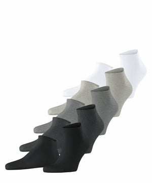 Esprit Solid Mix 5-PACK sneakersokken heren in diverse basiskleuren, biologisch katoen, enkelhoogte, set van vijf.