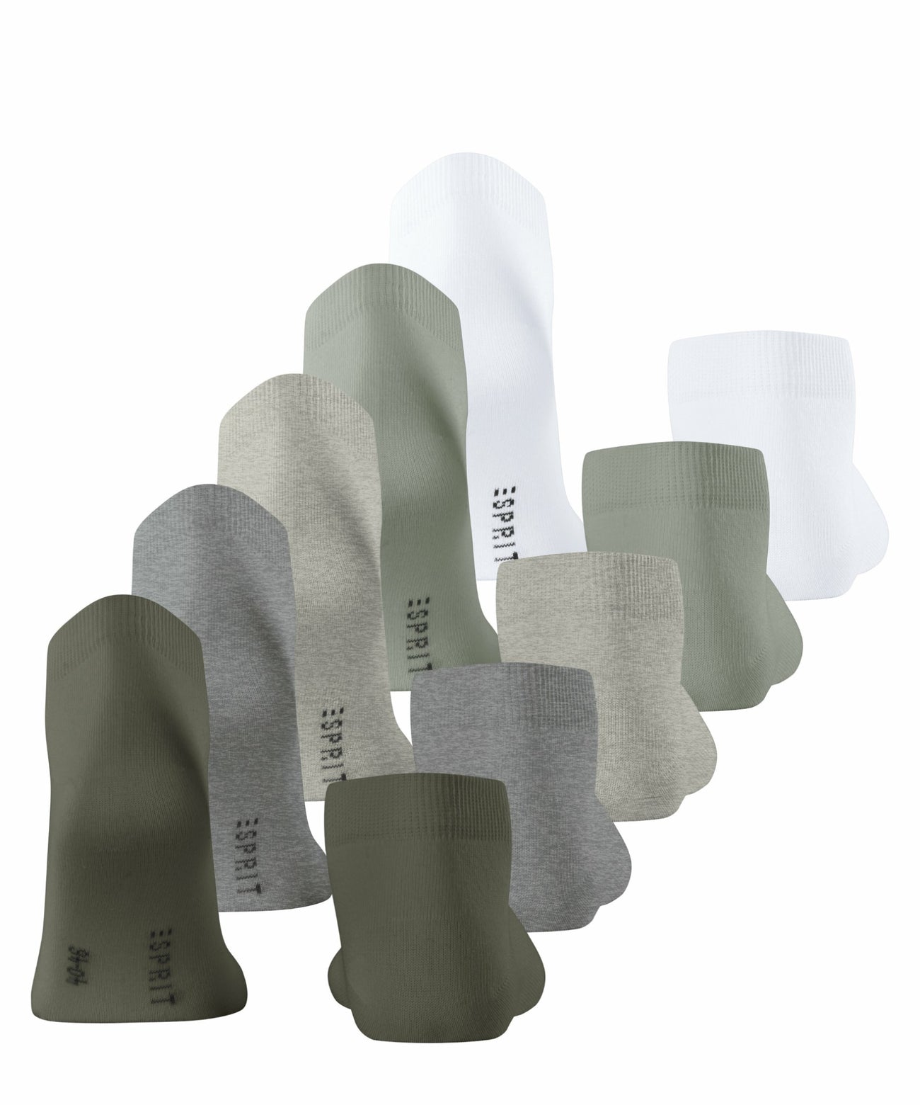 Esprit Solid Mix 5-PACK sneakersokken heren in verschillende kleuren, gemaakt van biologische katoen.