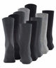 Esprit heren sokken 5-pack in zwart en grijs katoenen mix, versterkte hak en teen, dagelijkse comfort.
