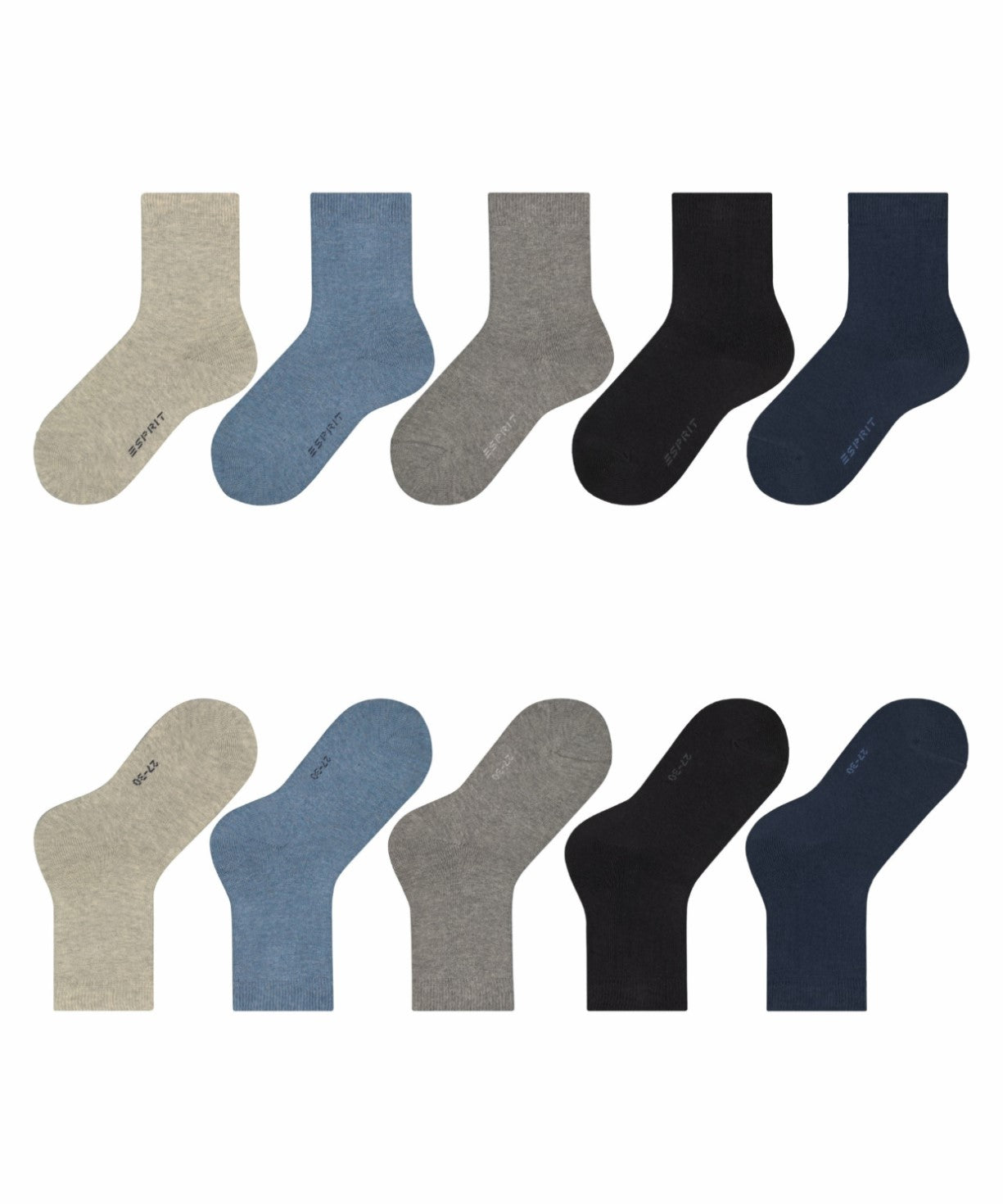 Esprit Solid Mix kindersokken 5-PACK 17041 0070 sortiment Foto 16948
