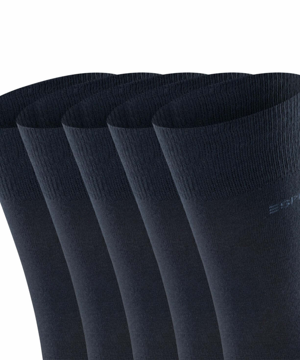 Esprit Uni Sokken Heren 5-PACK in marine met comfortabele katoenen stof en versterkte hak en teen.