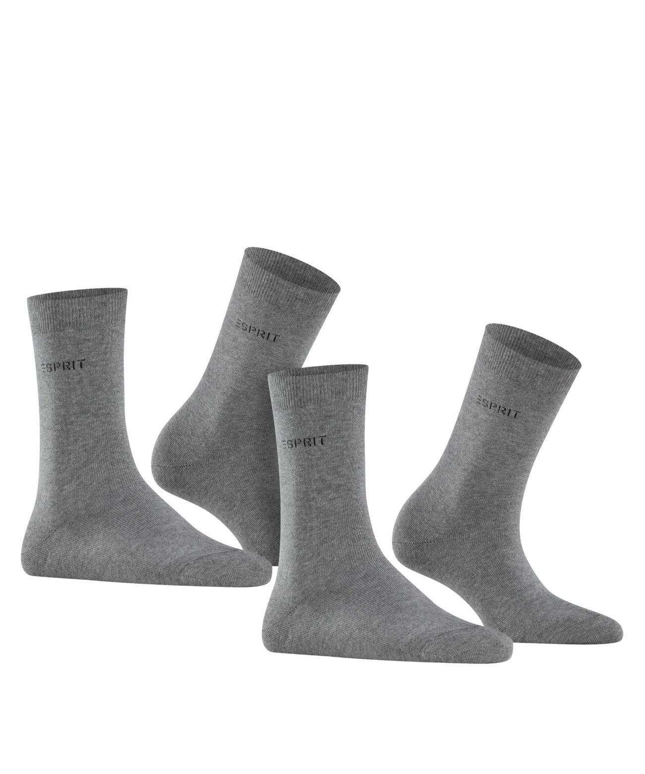 Esprit Uni sokken Dames 2 PACK 18531  3390 light greymel. Foto 19646