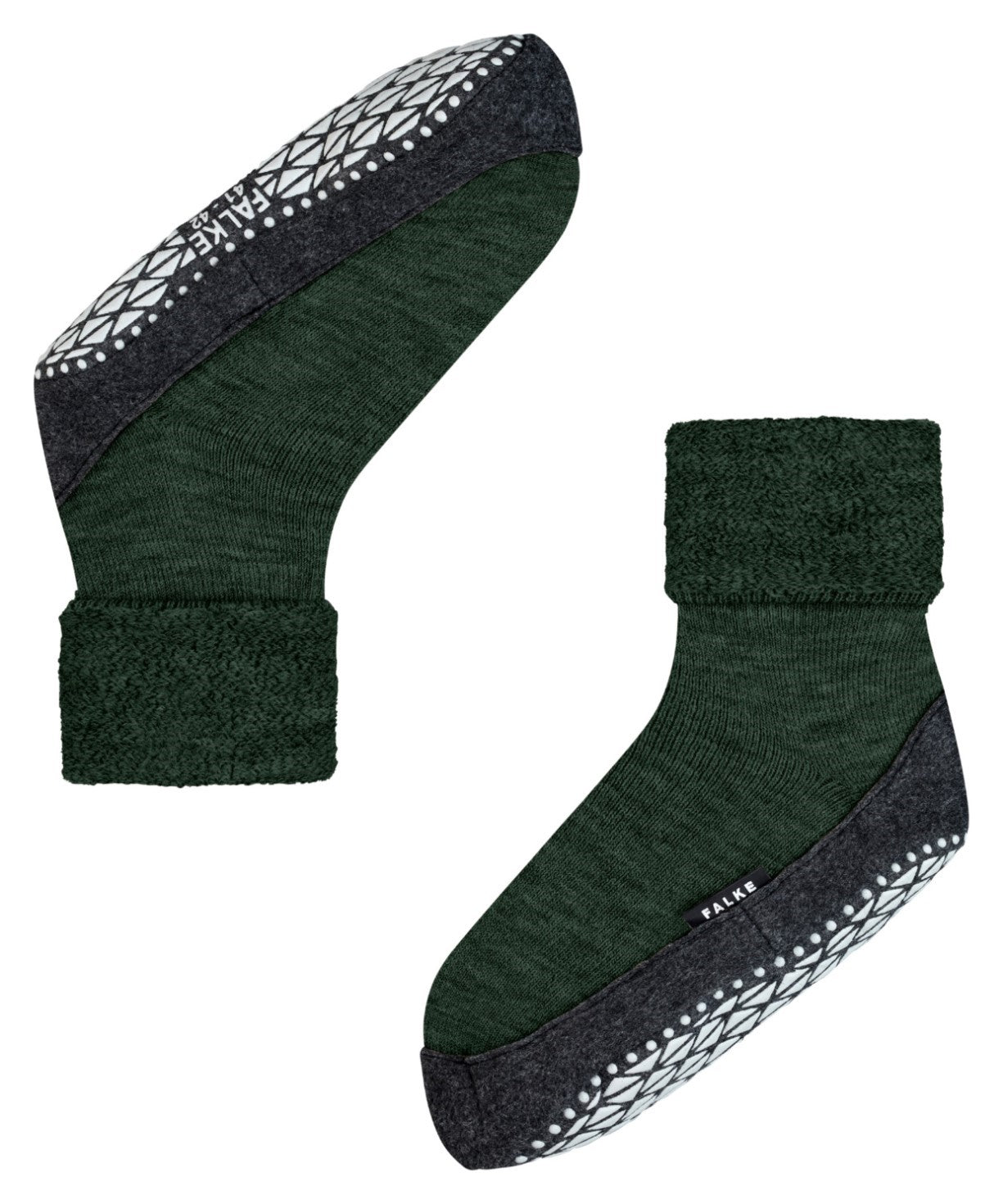 FALKE Cosyshoe Heren Sloffen 16560 7318 green mel. Foto 18378