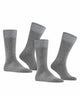 FALKE Happy 2-Pack Herensokken 14610 3390 light greymel. Foto 7337