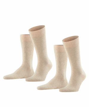 FALKE Happy 2-Pack Herensokken 14610 4650 sand mel. Foto 7341