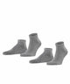 FALKE Happy 2-Pack Sneakersok Heren 14606 3390 light greymel. Foto 7299