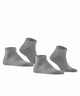 FALKE Happy 2-Pack Sneakersok Heren 14606 3390 light greymel. Foto 7301