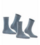 FALKE Happy Stripe 2-PACK Sokken Dames 46419 3390 light greymel. Foto 10028