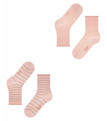 FALKE Happy Stripe 2-PACK Sokken Dames 46419 8645 BLOSSOM Foto 10030