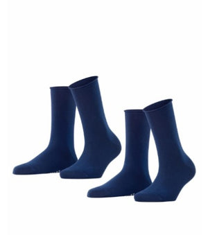 FALKE Happy Uni 2-PACK Sokken Dames 46417 6000 royal blue Foto 9996