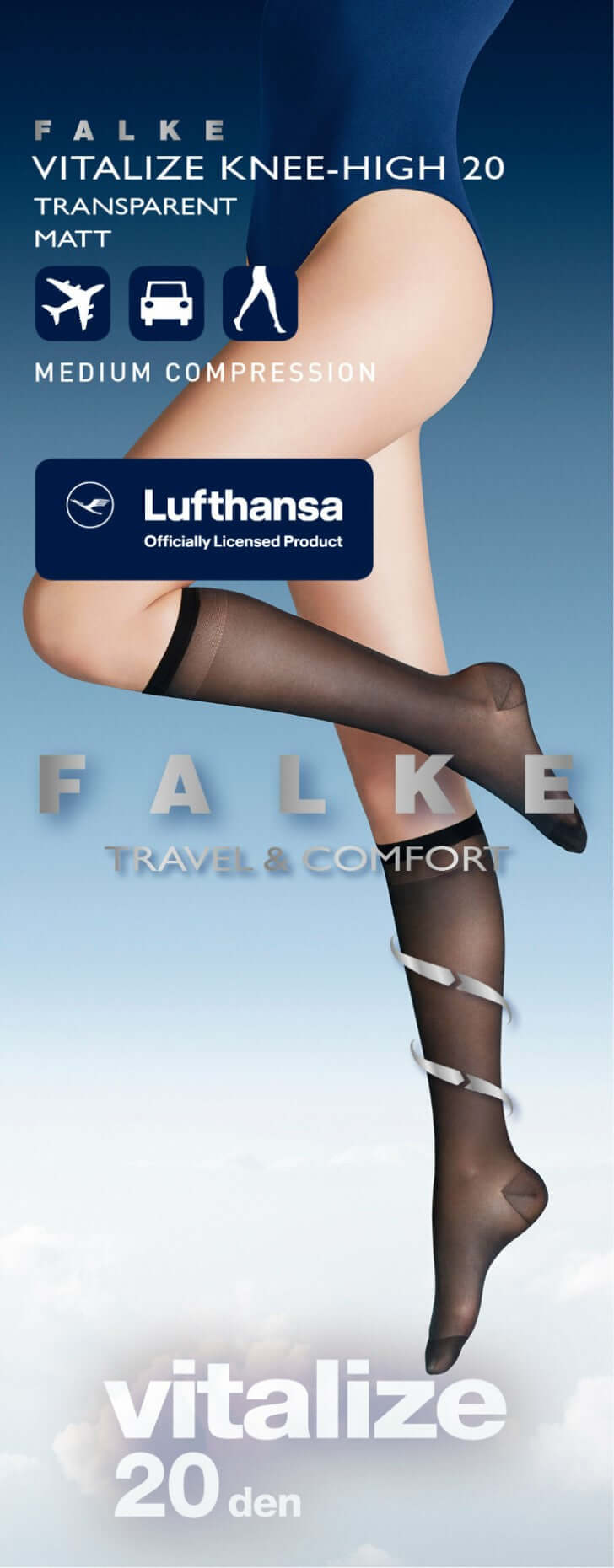 FALKE Leg Vitalizer 20 Steunkniekous Dames 41742 5229 cigar Foto 7947