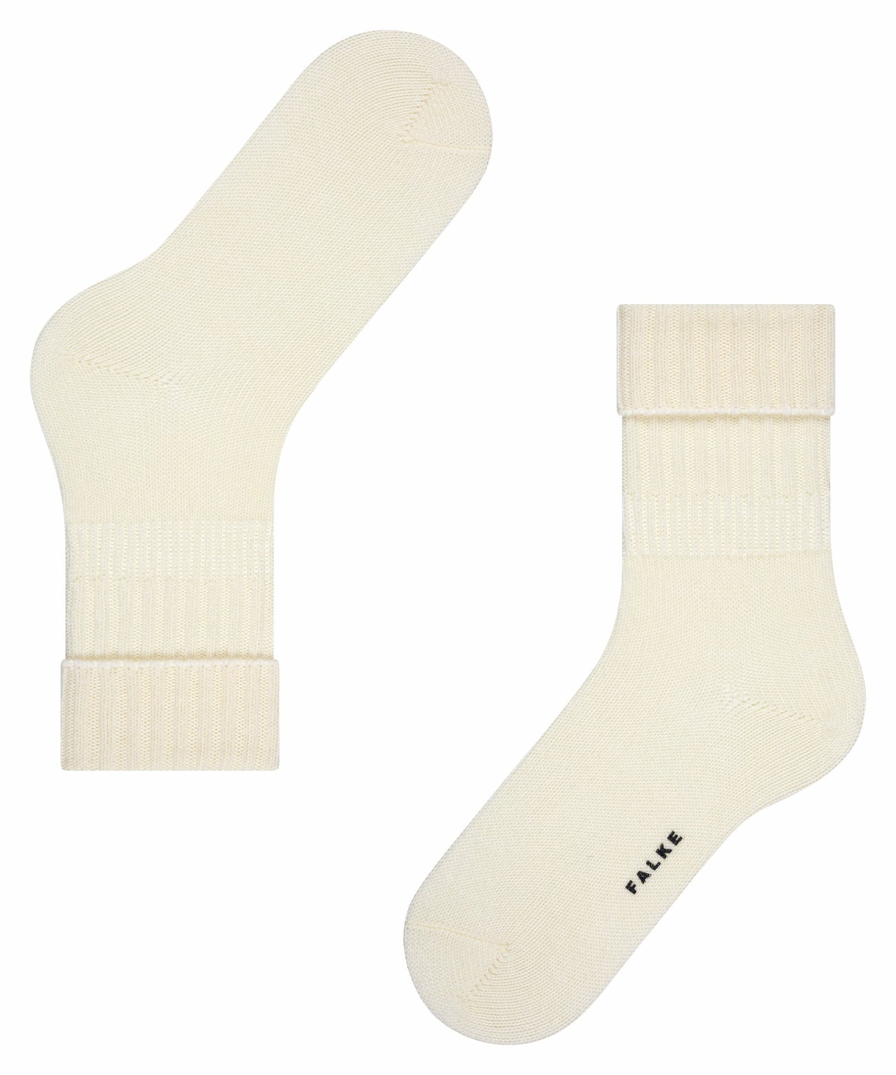 FALKE Rib Omslag Damessokje 47520 2069 woolwhite Foto 4839