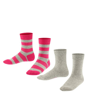 FALKE Sokken Happy Stripe 2-PACK Kinderen 12993 3400 light grey Foto 10203