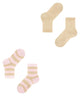 FALKE Sokken Happy Stripe 2-PACK Kinderen 12993 4650 sand mel. Foto 20777