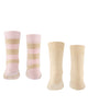 FALKE Sokken Happy Stripe 2-PACK Kinderen 12993 4650 sand mel. Foto 20778