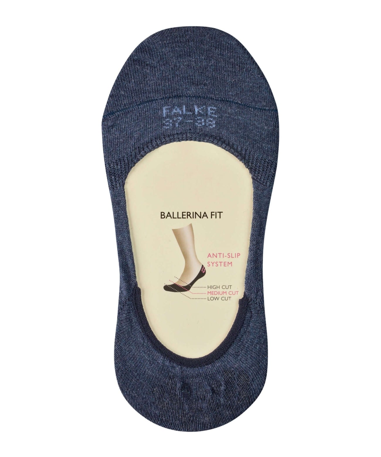 FALKE Step Kousenvoetje Medium Hoog Dames 46492 6127 navy mel. Foto 20290