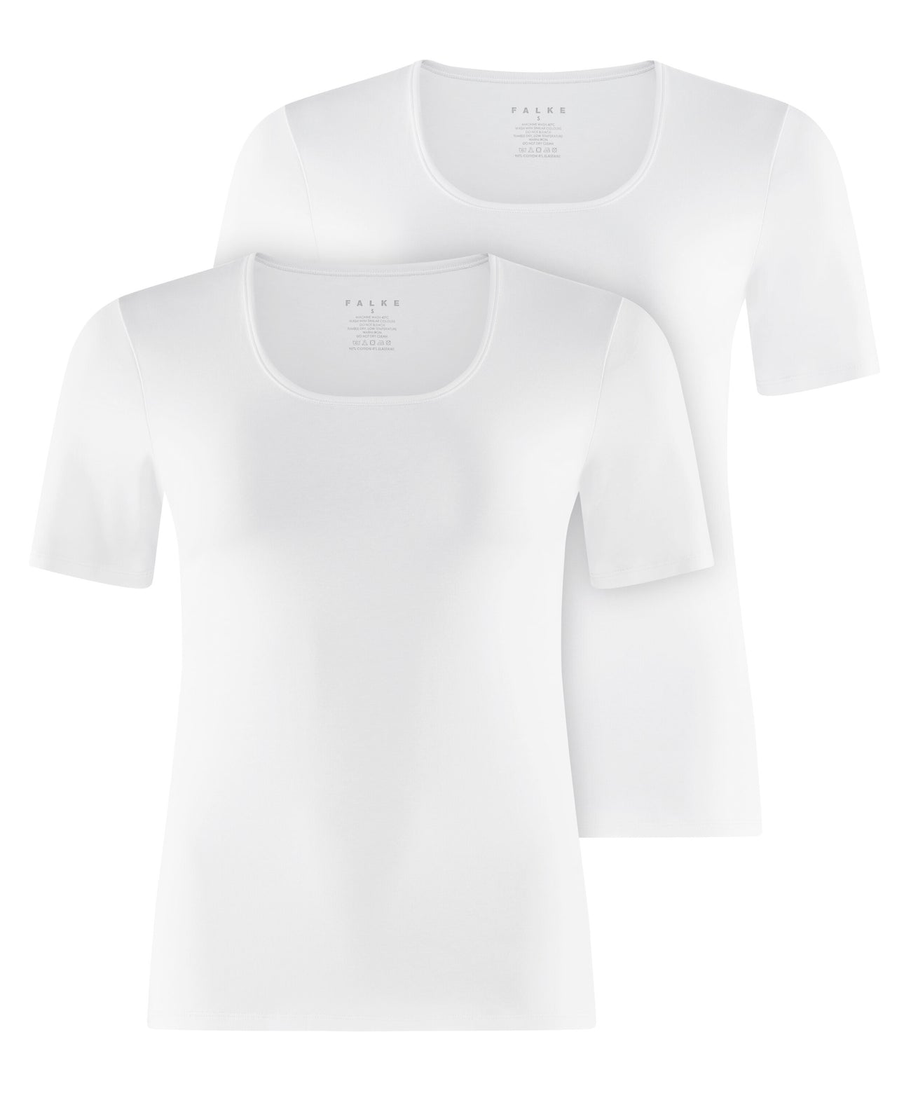 FALKE T-Shirt 2-PACK Daily Comfort Dames 69100 2000 white Foto 29519