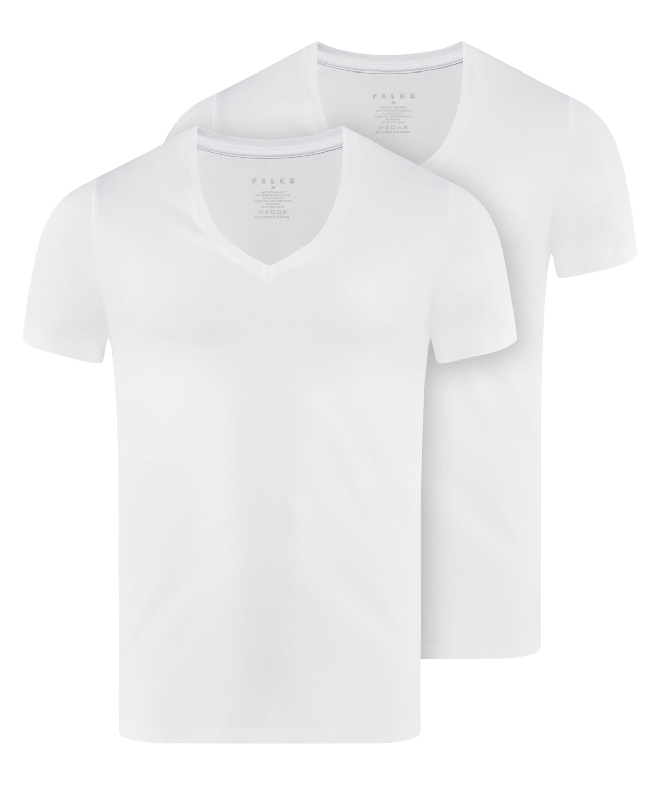 FALKE T-Shirt 2-Pack Daily Comfort Heren 68106 2000 white Foto 29383