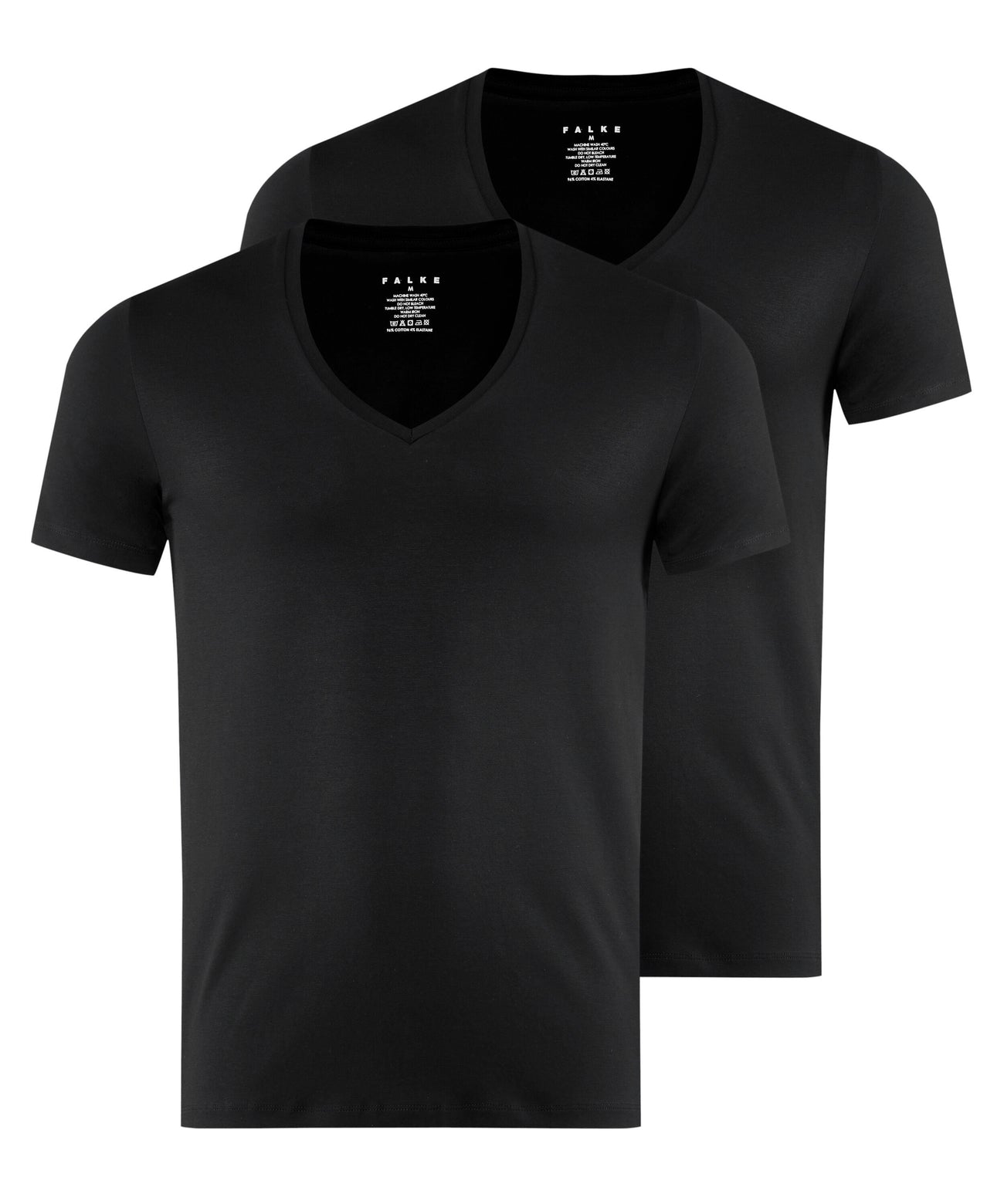 FALKE T-Shirt 2-Pack Daily Comfort Heren 68106 3000 black Foto 29389