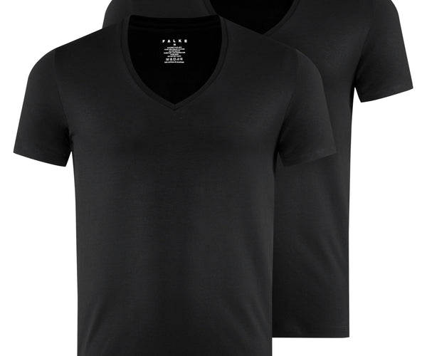 FALKE T Shirt 2 Pack Daily Comfort Heren 68106 3000 black VINQ