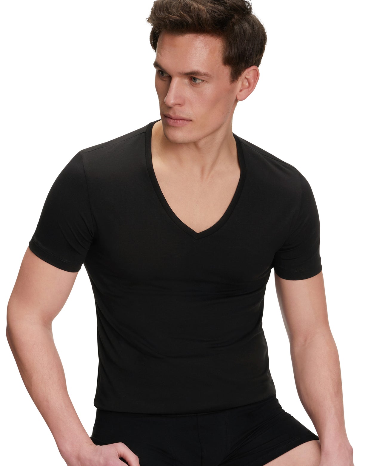 FALKE T-Shirt 2-Pack Daily Comfort Heren 68106 3000 black Foto 29390