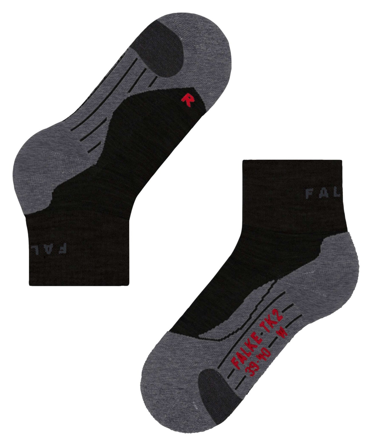 FALKE TK2 Explore Short Wandel Sok Dames 16153 3010 black-mix Foto 28459