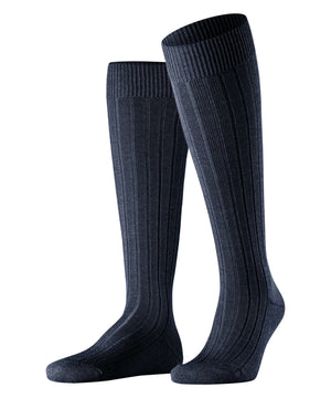 FALKE Heren Kniekousen Energizing Cotton M Kh katoen met compressie 1 paar, Blauw Deep Blue 6418, 43-44 FALKE Heren Kniekousen Energizing Cotton M Kh katoen met compressie 1 paar, Blauw Deep Blue 6418, 43-44