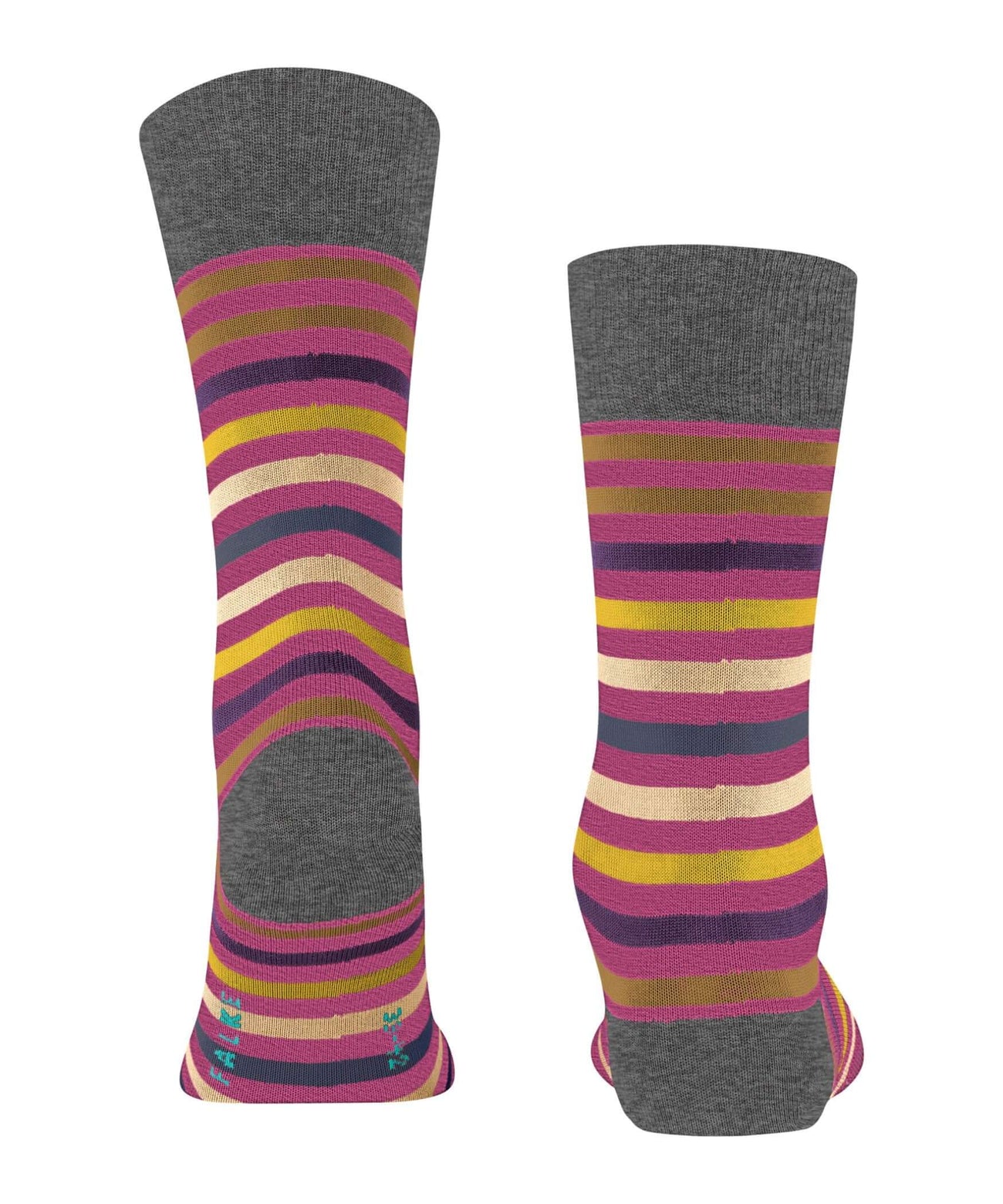 FALKE Tinted Stripe Fantasiesok Heren 13279 8409 pink orchid Foto 22990