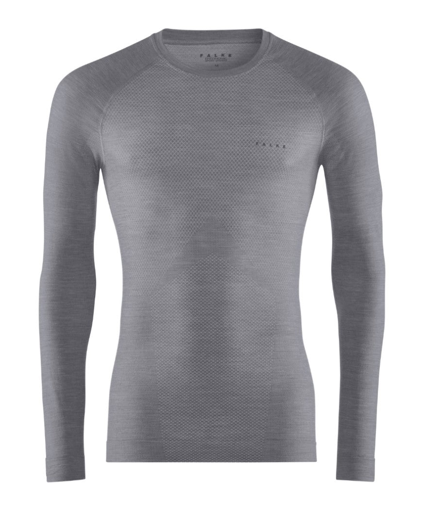 FALKE Wool Tech Light Shirt Lange Mouw Heren 33233 3757 grey-heather Foto 9194