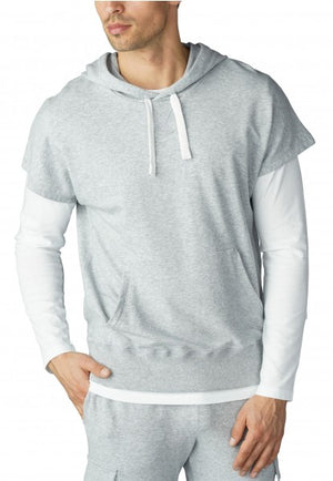 Mey Mouwloze Hoody Levelock Heren 65055 620 light grey melange Foto 6592