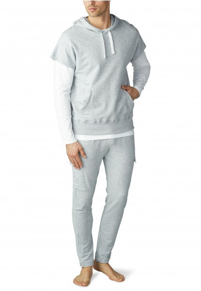 Mey Mouwloze Hoody Levelock Heren 65055 620 light grey melange Foto 6595