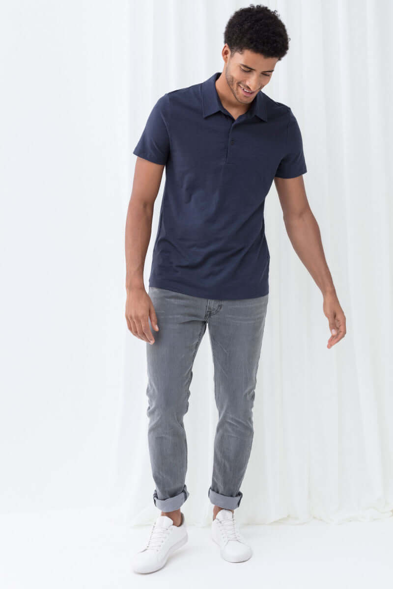 Mey Polo Shirt Pretoria Heren 30010 668 yacht blue Foto 17463