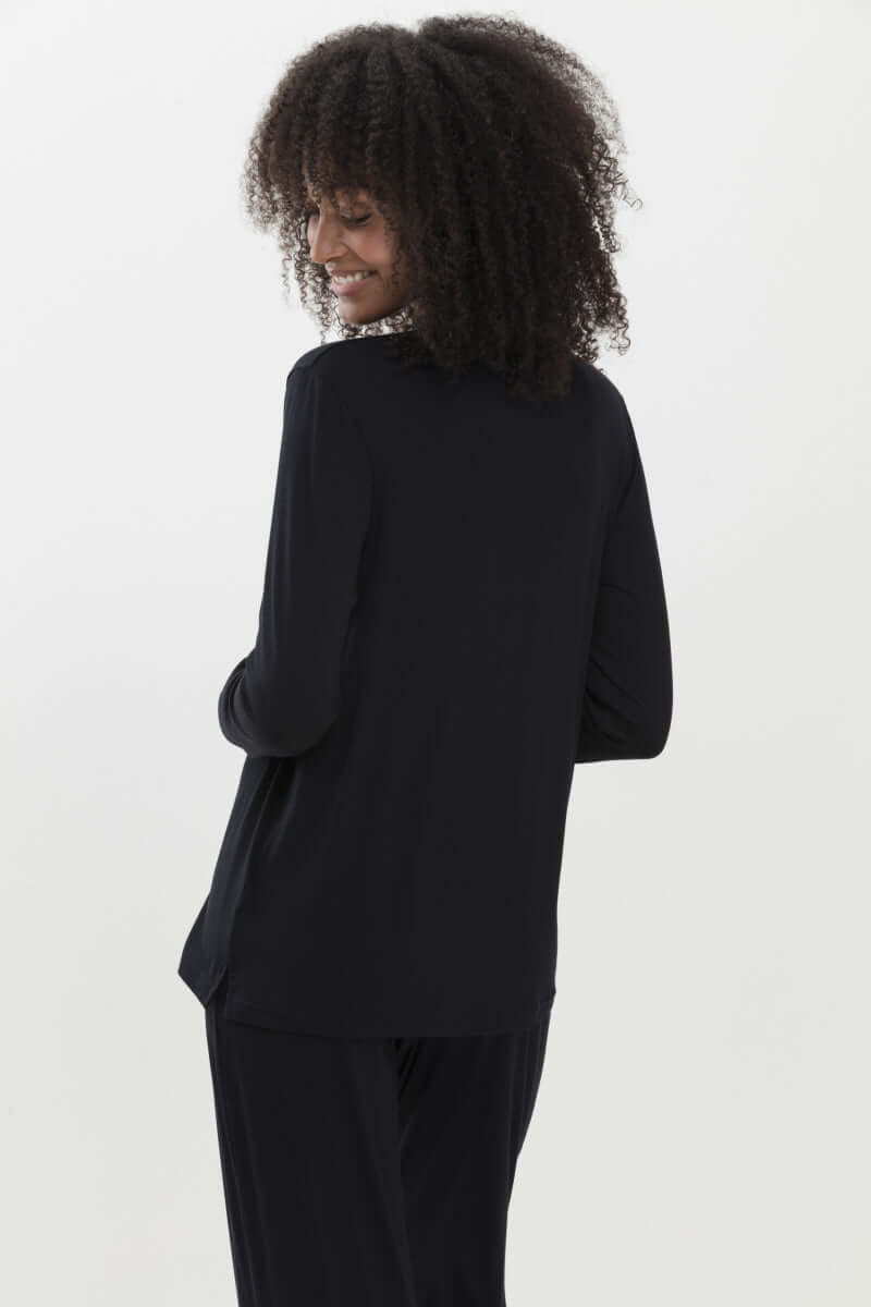 Mey Pyjamashirt Alena Dames 16228 3 schwarz Foto 17953
