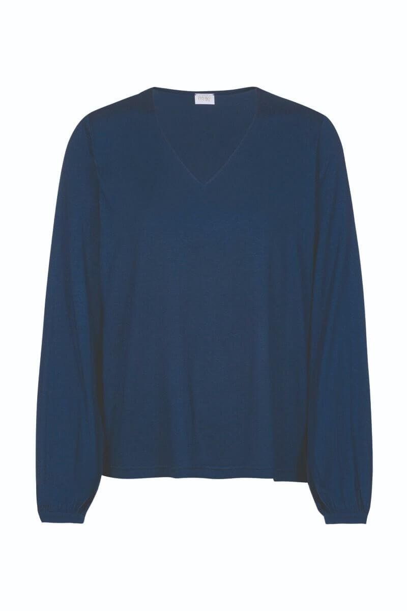 Mey Shirt Alena Lange Mouw Dames 17162 75 ink blue Foto 24349