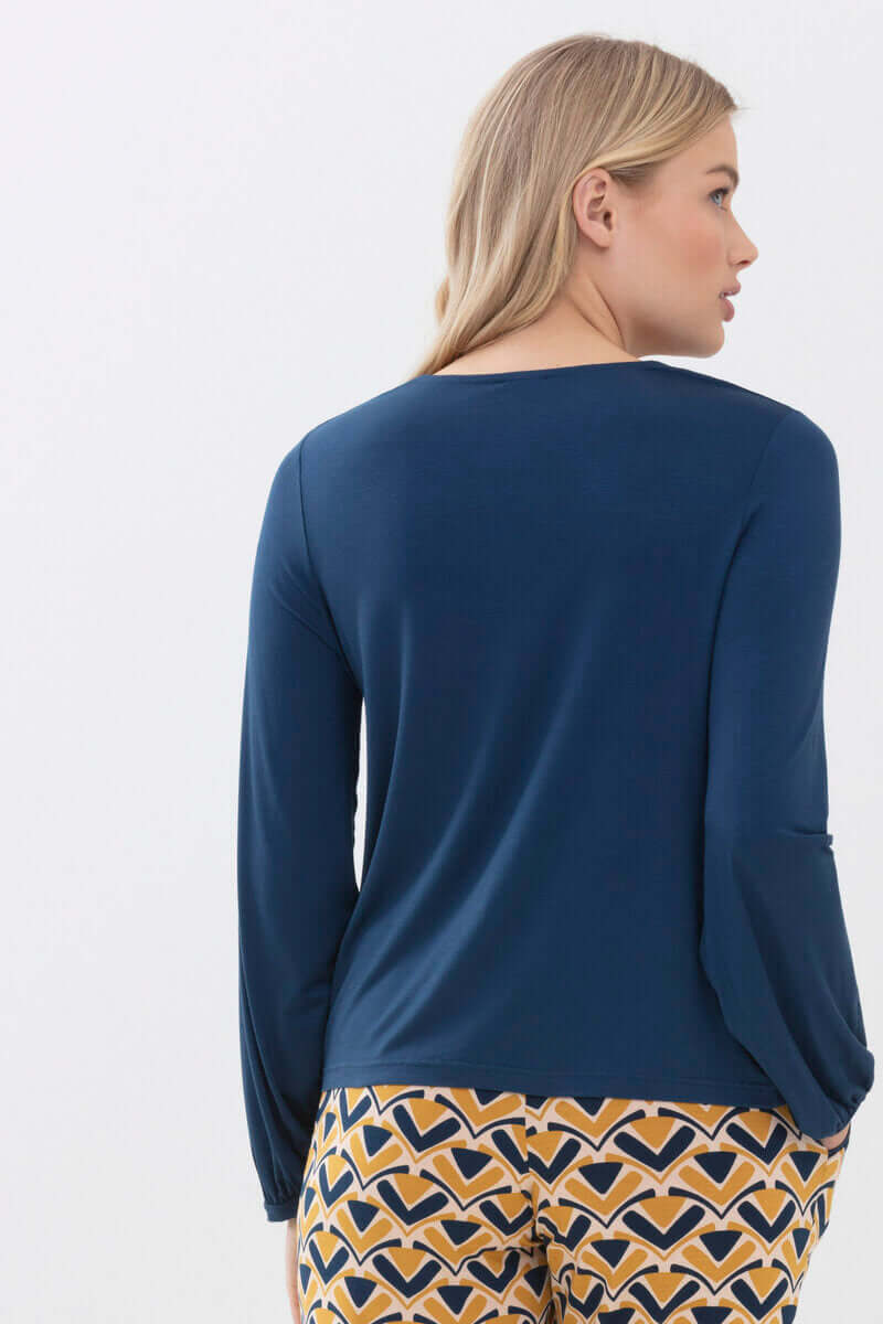 Mey Shirt Alena Lange Mouw Dames 17162 75 ink blue Foto 24351