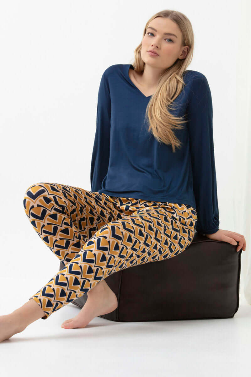 Mey Shirt Alena Lange Mouw Dames 17162 75 ink blue Foto 24354