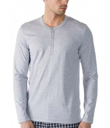 Mey Shirt Homewear Lange Mouw Heren 61564 620 light grey melange Foto 19379