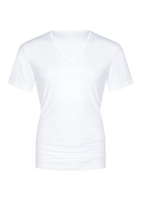 Mey Shirt Korte Mouw V-Hals Superior Heren 34066 101 weiss Foto 8557