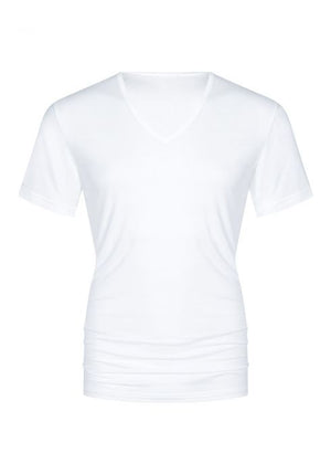 Mey Shirt Korte Mouw V-Hals Superior Heren 34066 101 weiss Foto 8557