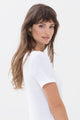 Mey Shirt Korte Mouw V hals Organic Dames 26816 1 weiss Foto 15364