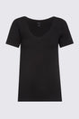 Mey Shirt Korte Mouw V hals Organic Dames 26816 3 schwarz Foto 15366