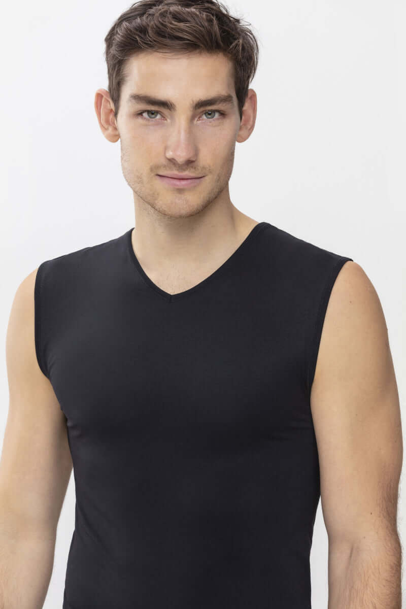 Mey Shirt V-Hals zonder mouw Software Heren 42537 123 schwarz Foto 5803
