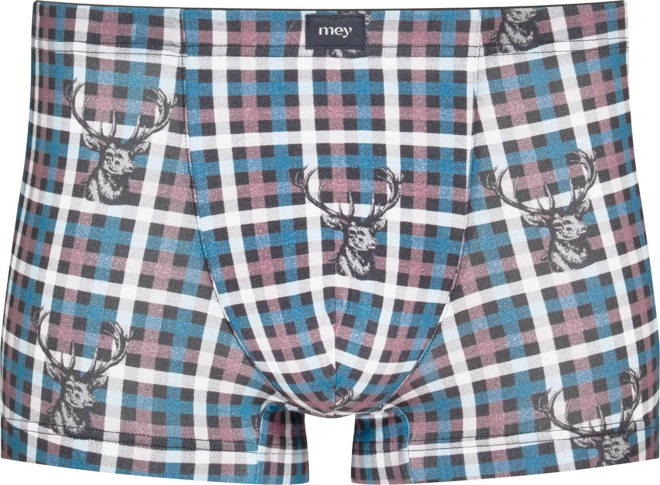 Mey Shorty Deer Check Heren 37208 773 stormy grey Foto 18724