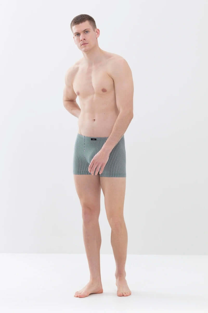 Mey Shorty Stripes Heren 37231 770 evergreen Foto 21129