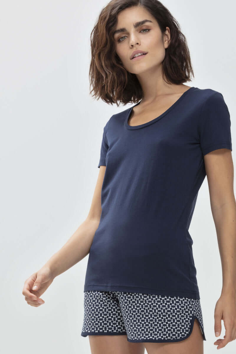 Mey T-Shirt Korte Mouw Night2Day Demi Dames 16824 408 night blue Foto 16752